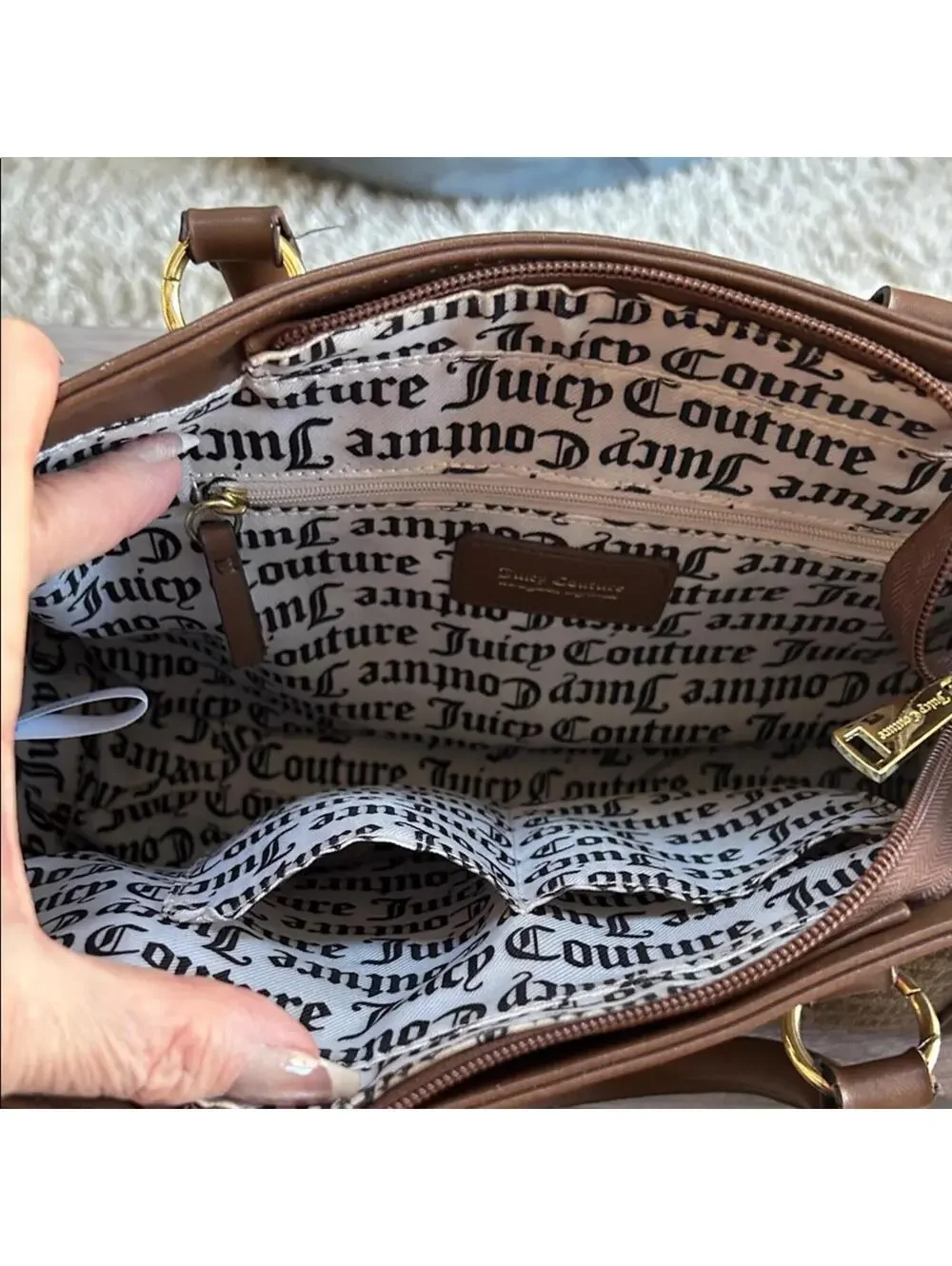 Juicy Couture Elegant Brown and Tan Satchel
